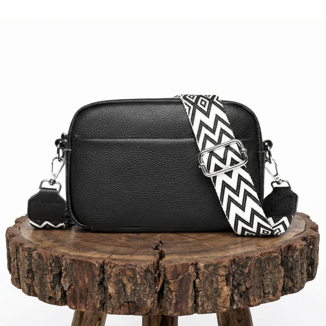 Émilienne – Shoulder Bag with Patterned Strap